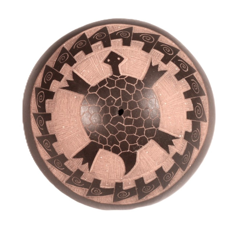 Santa Clara Pueblo Turtle Sphere Pottery By Elijah Naranjo