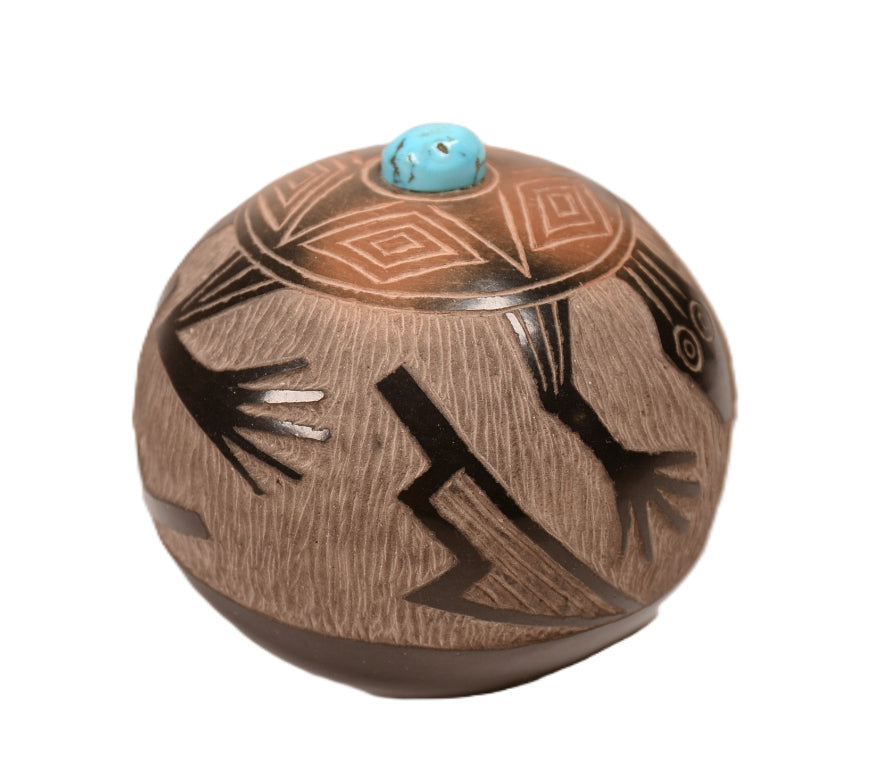Santa Clara Pueblo Pottery By Corn Moquino