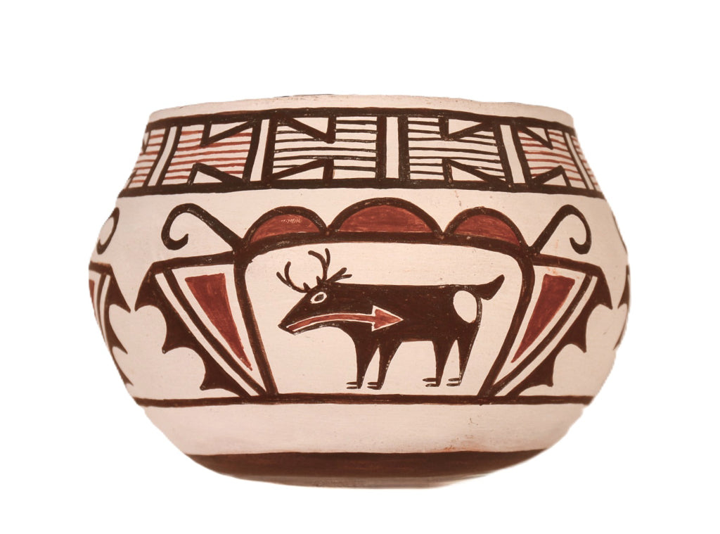Zuni Pueblo Pottery Bowl By Quanita Kalestewa