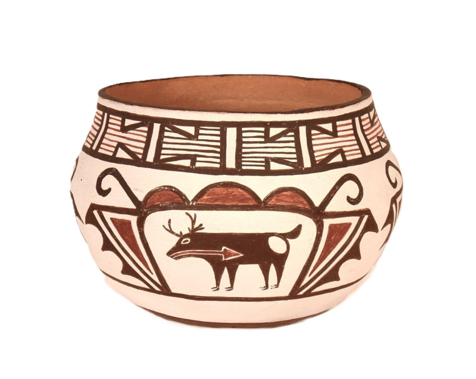 Zuni Pueblo Pottery Bowl By Quanita Kalestewa