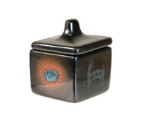 San Ildefonso Pueblo Pottery Box with Lid By Russell Sanchez
