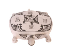 Laguna Pueblo Black and White Pottery Turtle By Kanteena