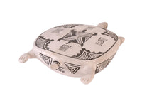 Laguna Pueblo Black and White Pottery Turtle By Kanteena