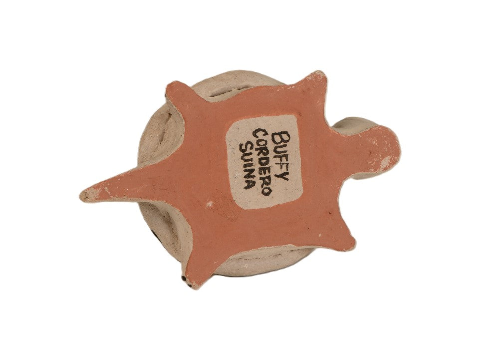 Cochiti Pueblo Figure on Turtle Pottery By Buffy Cordero Suina