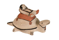 Cochiti Pueblo Figure on Turtle Pottery By Buffy Cordero Suina