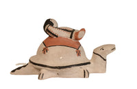Cochiti Pueblo Figure on Turtle Pottery By Buffy Cordero Suina