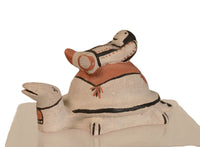 Cochiti Pueblo Figure on Turtle Pottery By Buffy Cordero Suina
