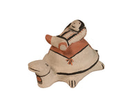 Cochiti Pueblo Figure on Turtle Pottery By Buffy Cordero Suina
