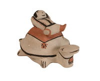 Cochiti Pueblo Figure on Turtle Pottery By Buffy Cordero Suina