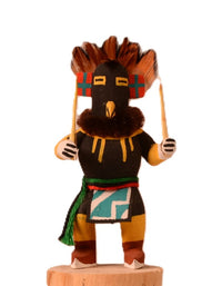Hopi Pueblo Miniature Red Kilt Runner Kachina Doll By AL