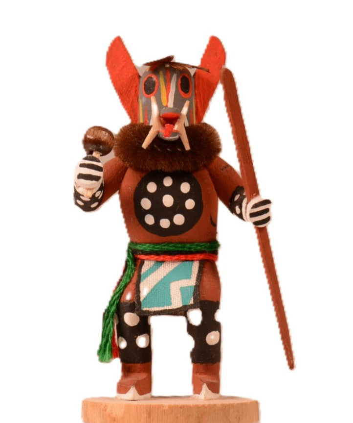Hopi Pueblo Miniature Grey Wolf Kachina Doll By AL