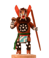 Hopi Pueblo Miniature Grey Wolf Kachina Doll By AL