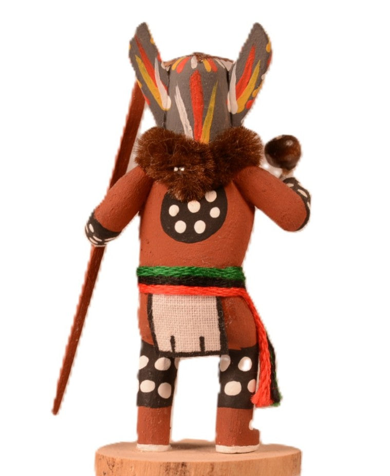 Hopi Pueblo Miniature Grey Wolf Kachina Doll By AL