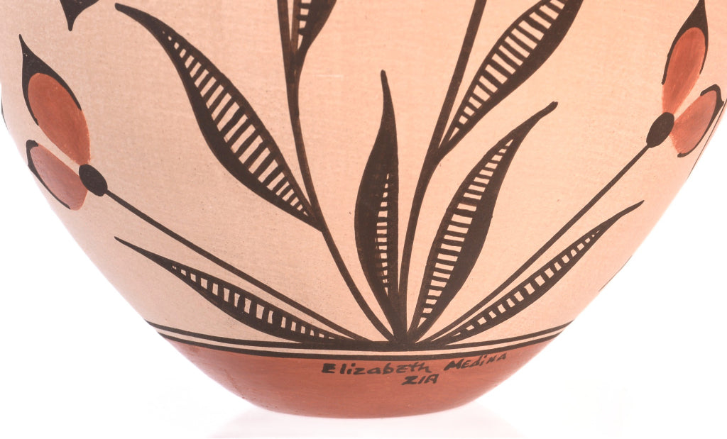 Zia Pueblo Pottery with Turtle Lid By Elizabeth Medina