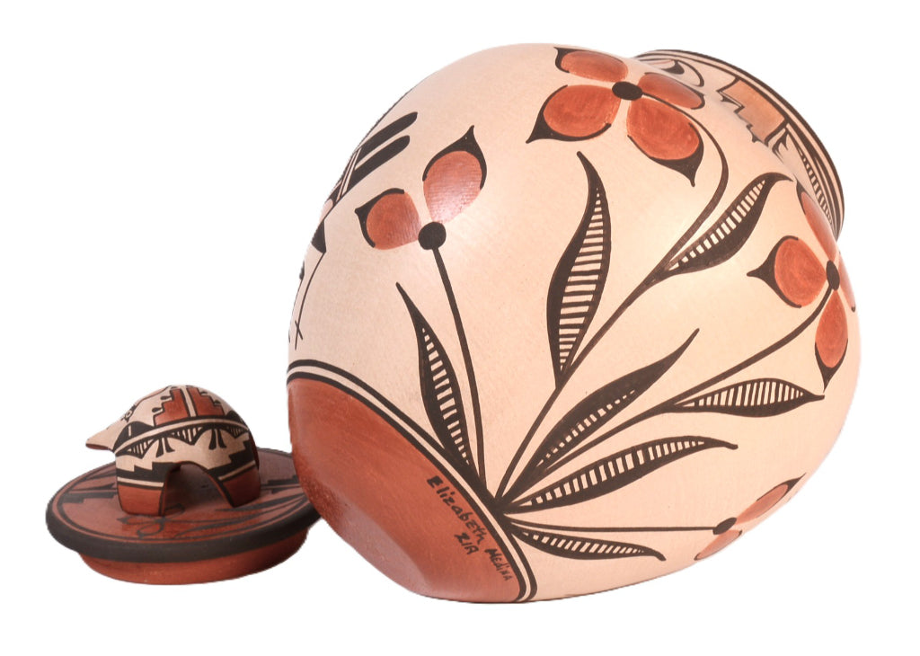 Zia Pueblo Pottery with Turtle Lid By Elizabeth Medina – Antique