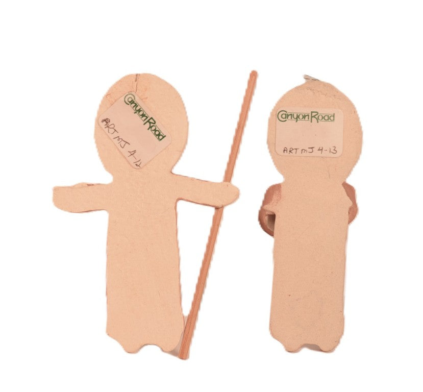 New Mexico Folk Art Nativity Ornaments Pair