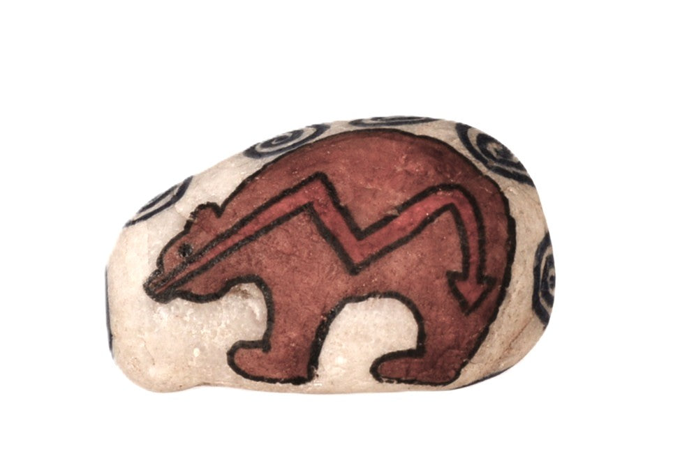 Santa Clara Pueblo Painted Stone By Maria Helena Lucero
