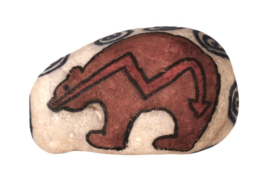 Santa Clara Pueblo Painted Stone By Maria Helena Lucero