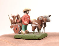 Mexican Folk Art Miniature Wagon