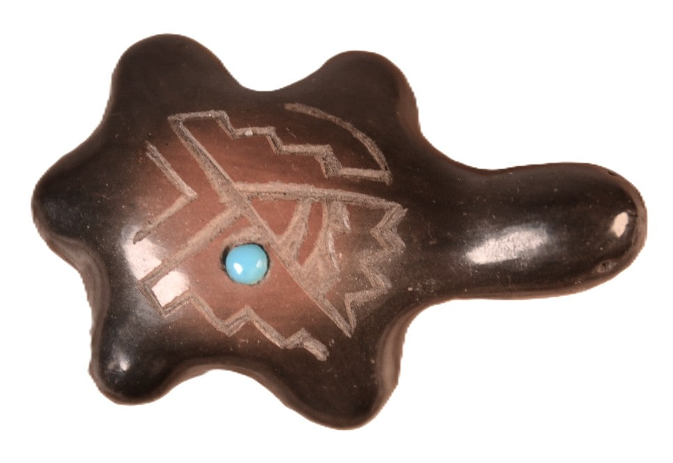 Santa Clara Pueblo Pottery Turtle By Geri Naranjo
