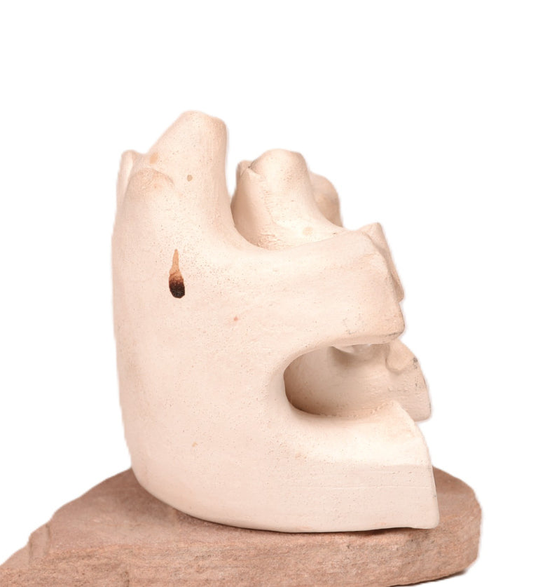 White Ceramic Sitting Bears Pottery