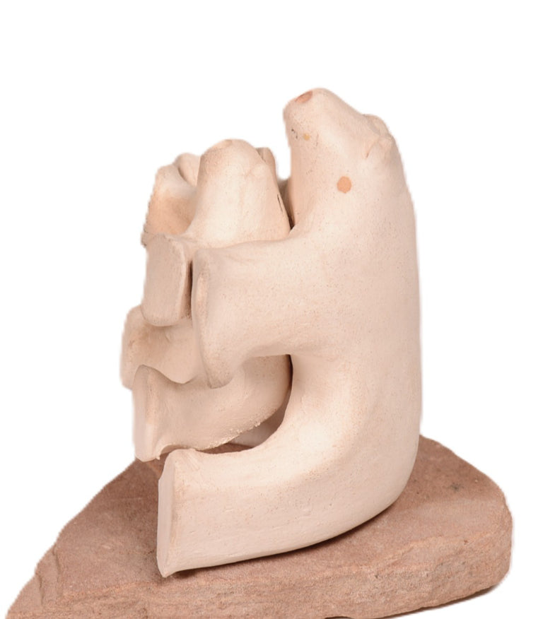 White Ceramic Sitting Bears Pottery