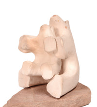 White Ceramic Sitting Bears Pottery