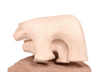 White Ceramic Sitting Bears Pottery