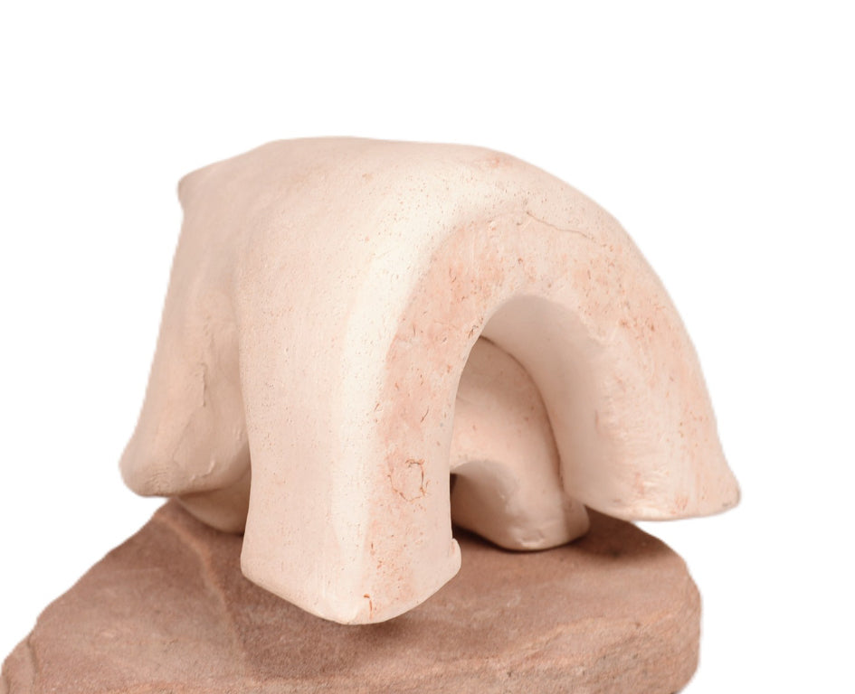 White Ceramic Sitting Bears Pottery