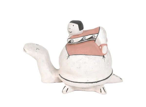 Cochiti Pueblo Figure on Turtle By Buffy Cordero Suina