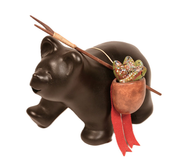 Large Choctaw Pottery Bear By Randy Chitto