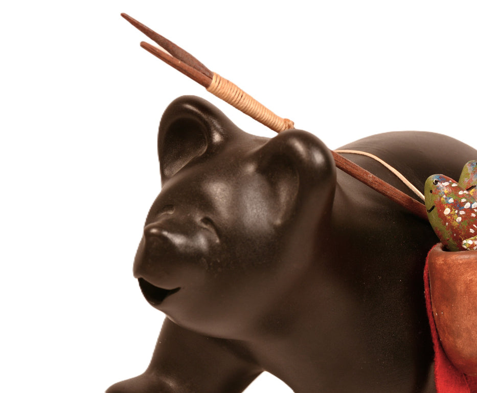 Large Choctaw Pottery Bear By Randy Chitto
