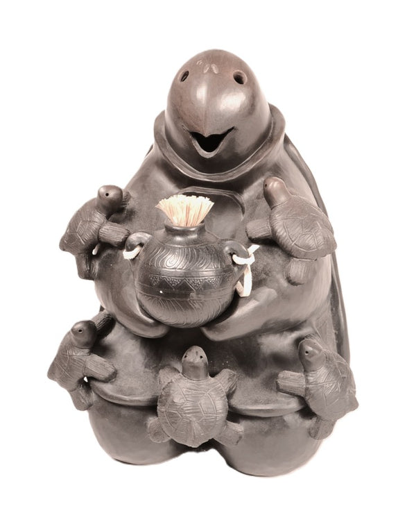 Choctaw Large Black Turtle Storyteller By Randy Chitto