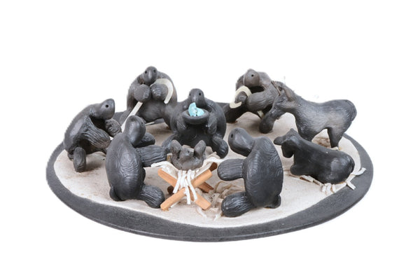 Choctaw Black Turtle Storyteller Nativity Scene By Randy Chitto
