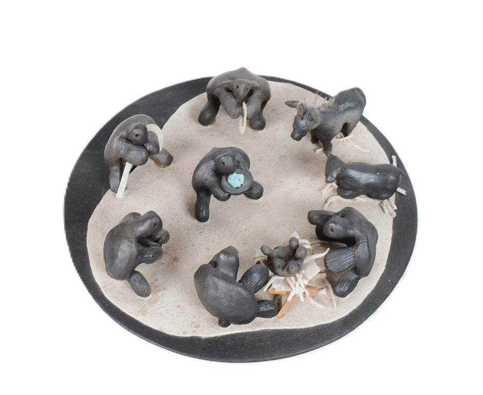 Choctaw Black Turtle Storyteller Nativity Scene By Randy Chitto