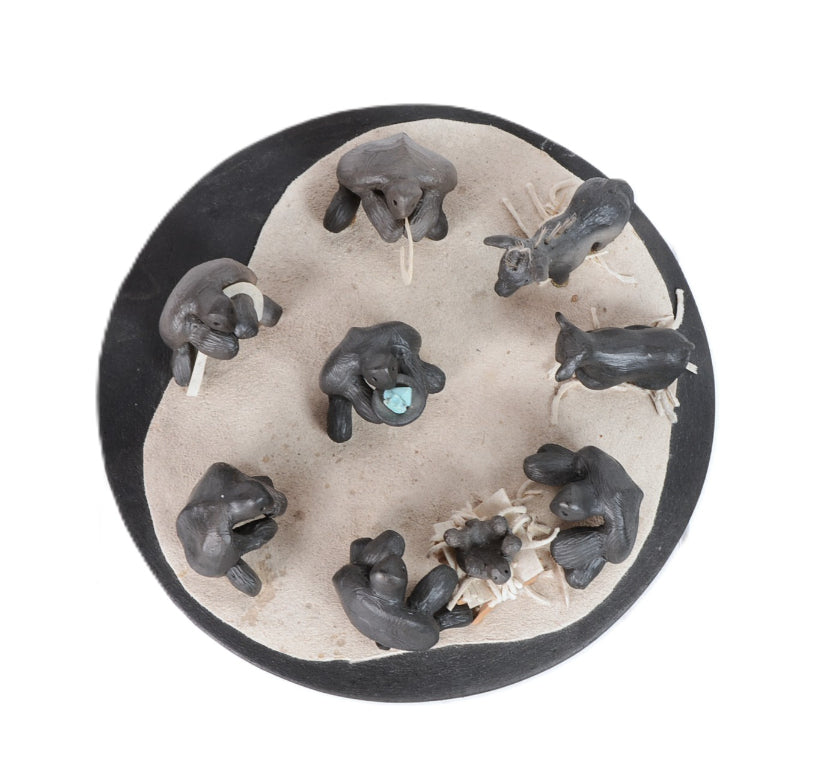 Choctaw Black Turtle Storyteller Nativity Scene By Randy Chitto