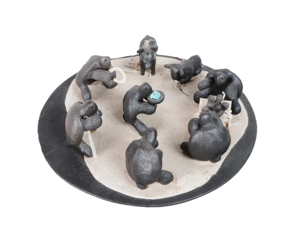 Choctaw Black Turtle Storyteller Nativity Scene By Randy Chitto