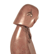 Hopi Pueblo Bronze Maiden Sculpture By Kim Obrzut
