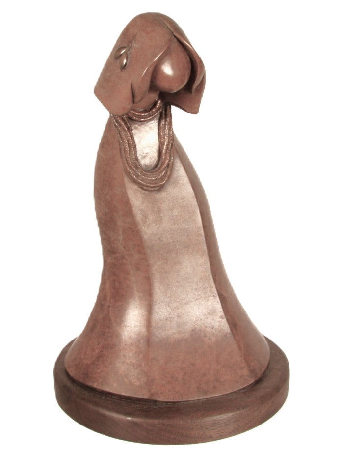 Hopi Pueblo Bronze Maiden Sculpture By Kim Obrzut