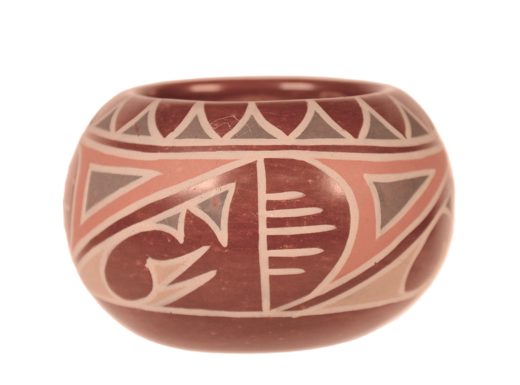 Santa Clara Pueblo Poly Chrome Red Ware Pottery By Petra