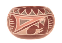 Santa Clara Pueblo Poly Chrome Red Ware Pottery By Petra