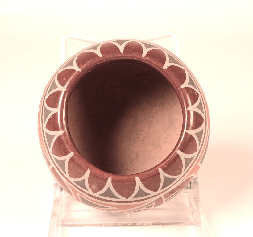 Santa Clara Pueblo Poly Chrome Red Ware Pottery By Petra