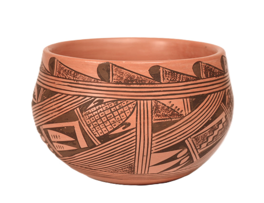 Hopi Pueblo Pottery Bowl By Beth Saceva