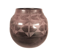 Santo Domingo Pueblo XXL Black Storage Jar Pottery By Rafalita Agilar
