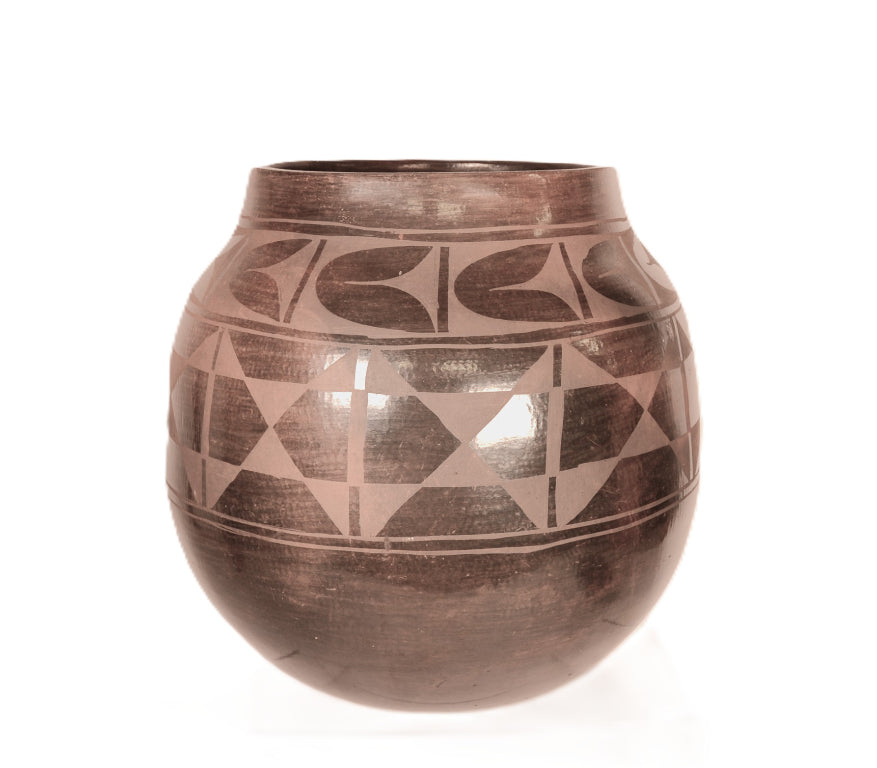 Santo Domingo Pueblo XXL Black Storage Jar Pottery By Rafalita Agilar