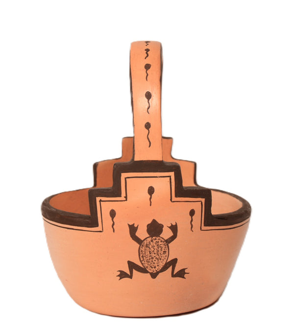 Hopi Pueblo Pottery Basket By Melody Naha