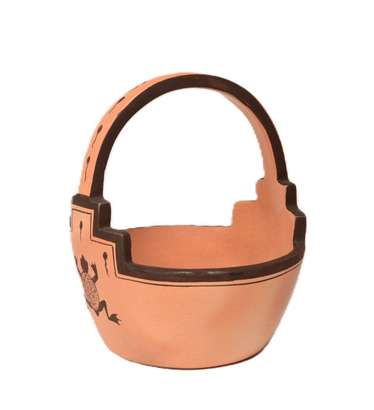 Hopi Pueblo Pottery Basket By Melody Naha