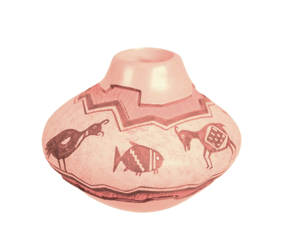 Hopi Pueblo Mimbre Pottery By Lawrence Namoki