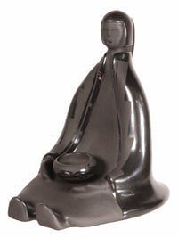 Santa Clara Pueblo Black Sculpture By Diana Halsey