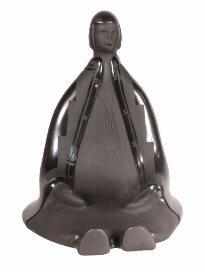 Santa Clara Pueblo Black Sculpture By Diana Halsey
